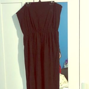 Black strapless dress